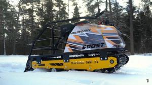 Мотобуксировщик БУРЛАК-М 600 ST 20л.с., эл.зап., реверс, (гусеница 600 мм)