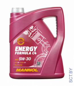 Масло моторное MANNOL Energy Formula C4 5W30 API-SN синтетика 5л (7917)