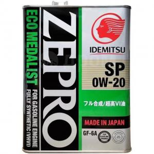 Масло моторное ZEPRO ECO MEDALIST FS 0W20 API SP/GF-6A 4л