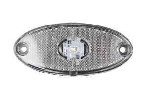 Фонарь маркерный 24V LED овальный (100.3731-01) белый "РАС"