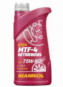 Масло трансмиссионное MANNOL MTF-4 GETRIEBEOEL 75W80 GL-4 синтетика 1л (8104)